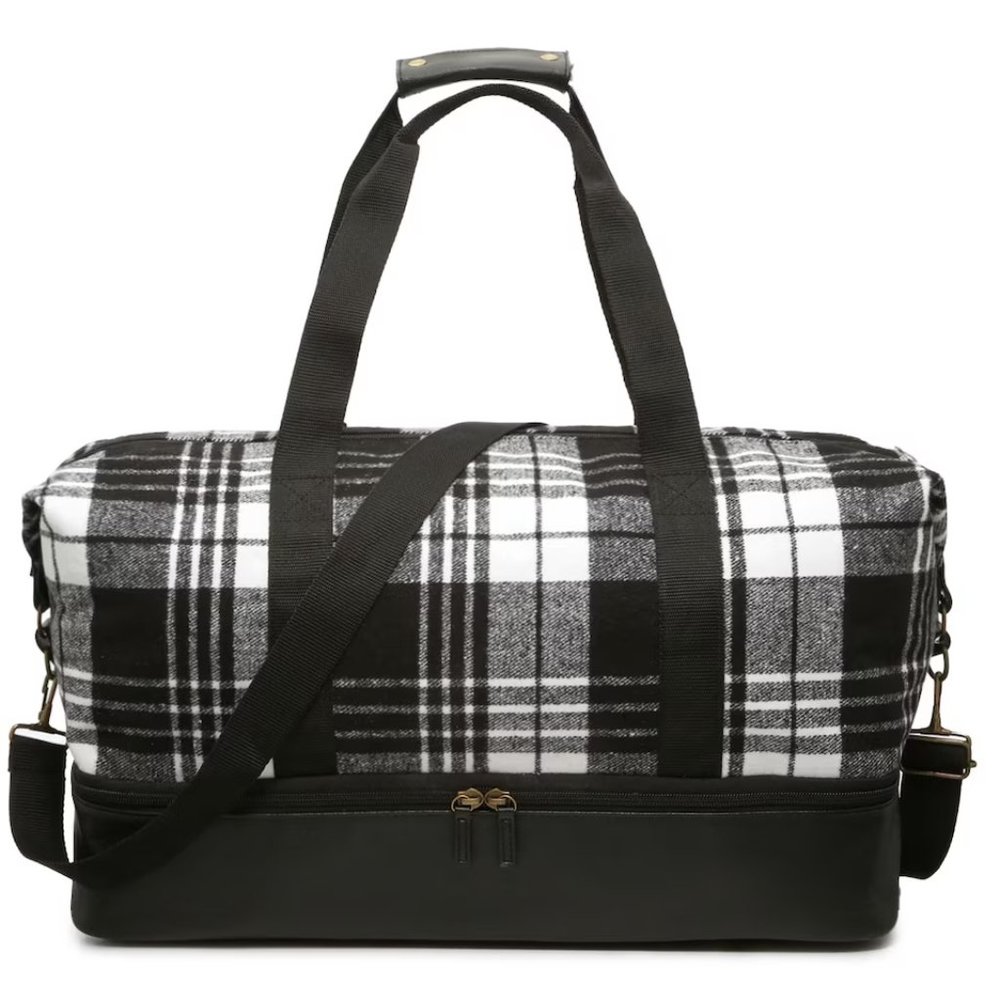 Travel Weekender Duffle Bag - Plaid Weekender NWT